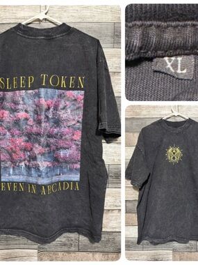 Sleep Token Even In Arcadia Heavyweight T Shirt Men’s XL Faded Black